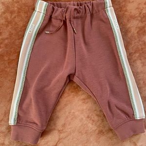 Chloé Girls Logo Side Stripe Pants